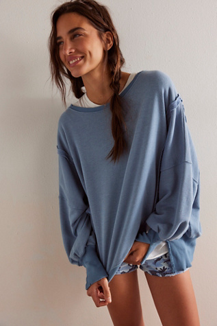 We The Free Camden Sweatshirt at Free People in Mountain Spring, Size: XS