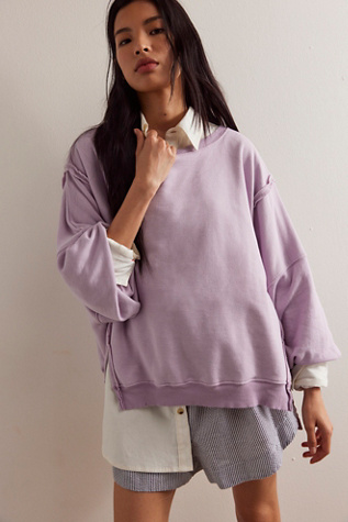 We The Free Camden Sweatshirt at Free People in Lavender Syrup, Size: Small