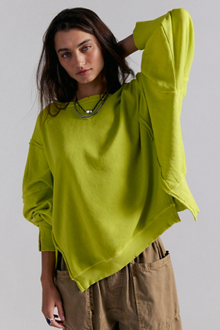 We The Free Camden Sweatshirt at Free People in Green, Size: M