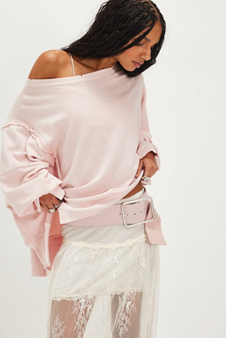 We The Free Camden Sweatshirt at Free People in Lilac Bloom, Size: Large
