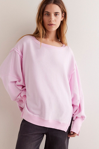 We The Free Camden Sweatshirt at Free People in Pink Tulle, Size: XS