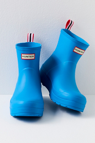 Hunter Play Short Wellies In Poolhouse Blue