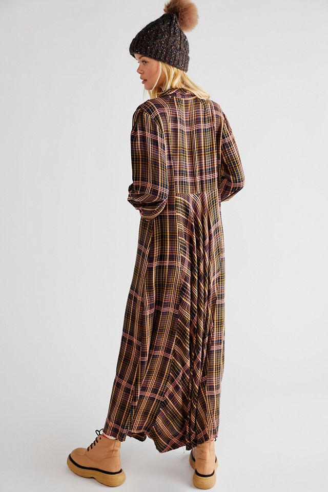 Robe longue tartan Sadie #1