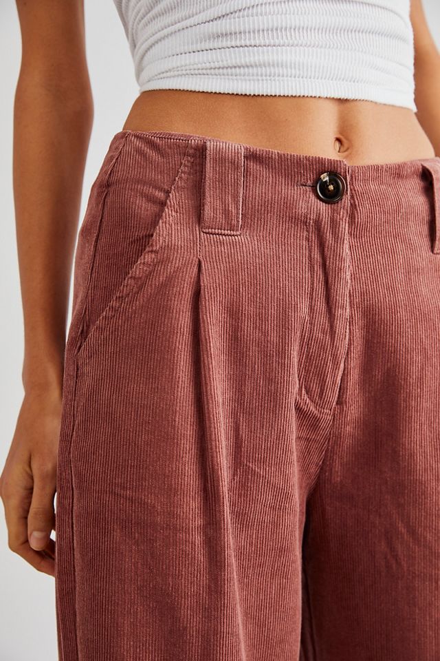 Pantalon en velours côtelé à jambe évasée #2