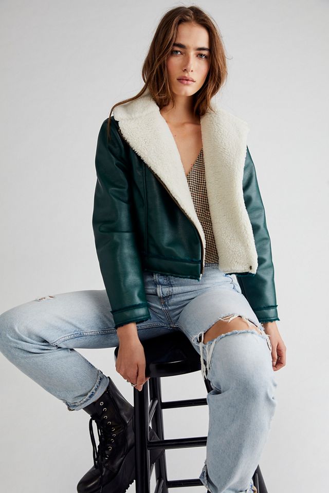 Sherpa hotsell crop jacket