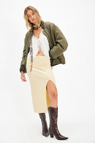 FP One Pari Midi Skirt at Free People in Yellow, Size: M