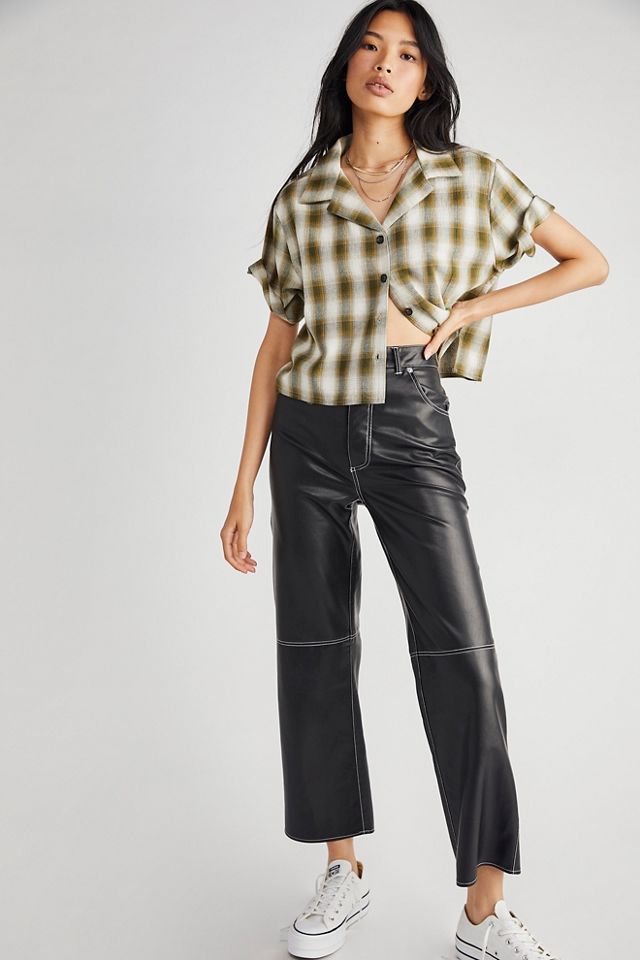 Angel Check Crop Shirt #2