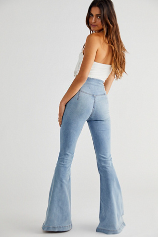 Buy Free People women la bomba wide leg jeans ocean drive Online