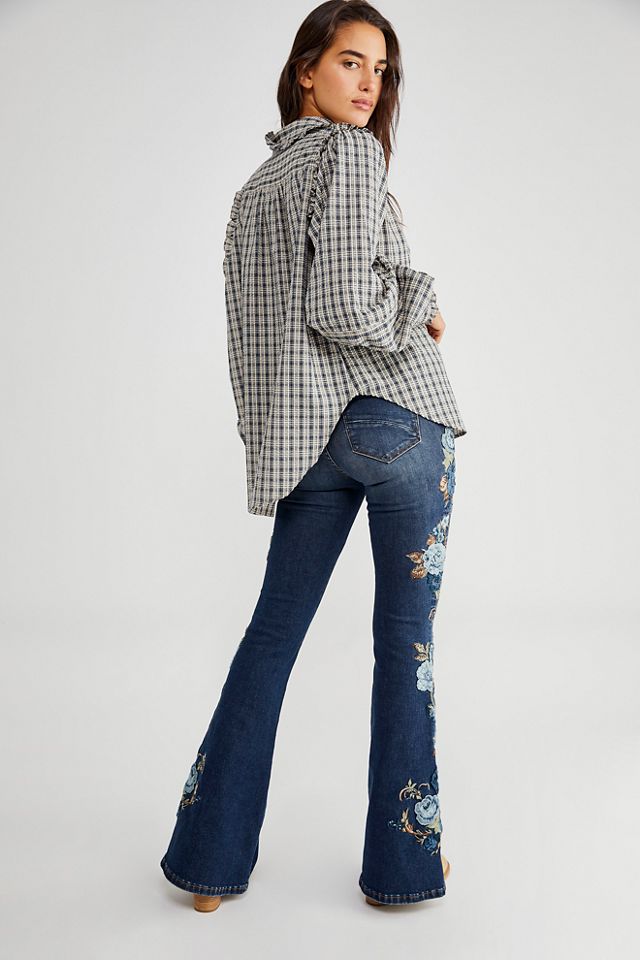 Driftwood Farrah Embroidered Flare Jeans #2