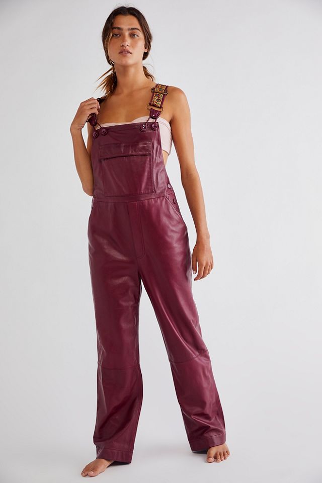 Brooklyn Leather Overalls | Free People