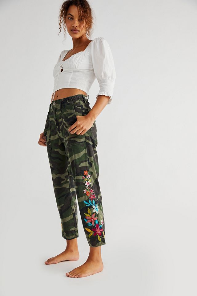 Driftwood Embroidered Camo Chino Pants