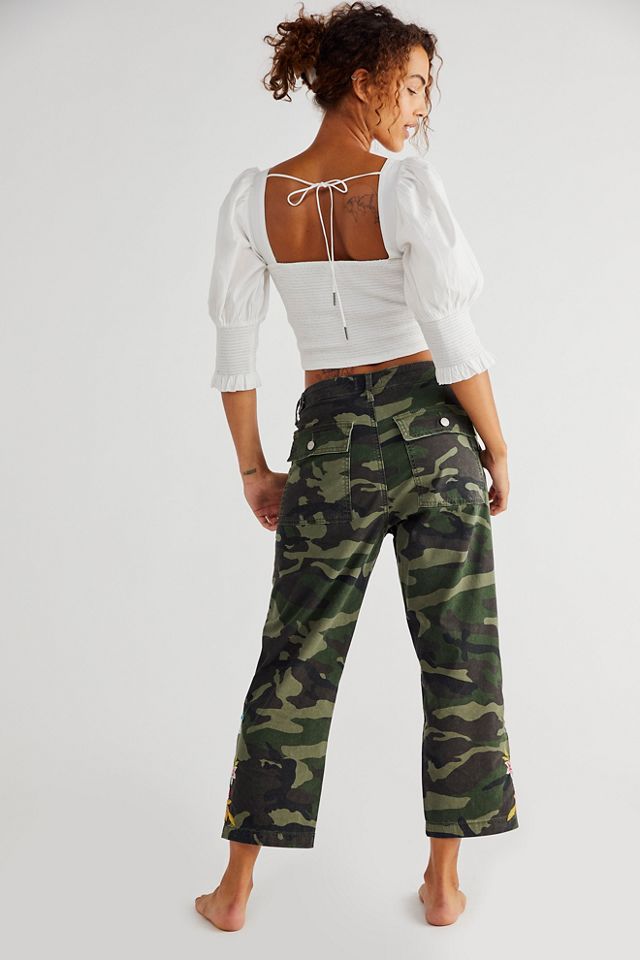 FREE PEOPLE: REMY CAMO CROPPED PANTS – 85 86 eightyfiveightysix