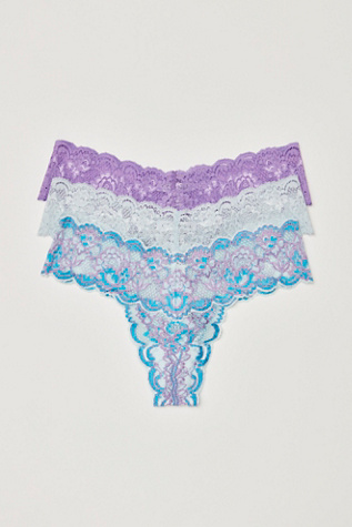 Cutie Thong 3-Pack by Cosabella at Free People in Blue