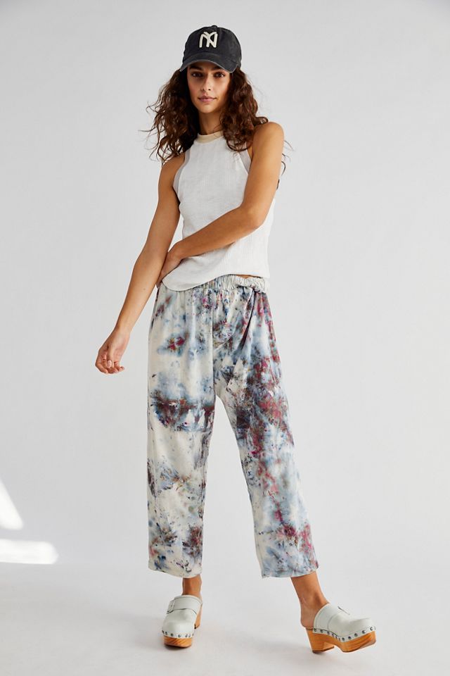 Free people 2025 tie dye joggers