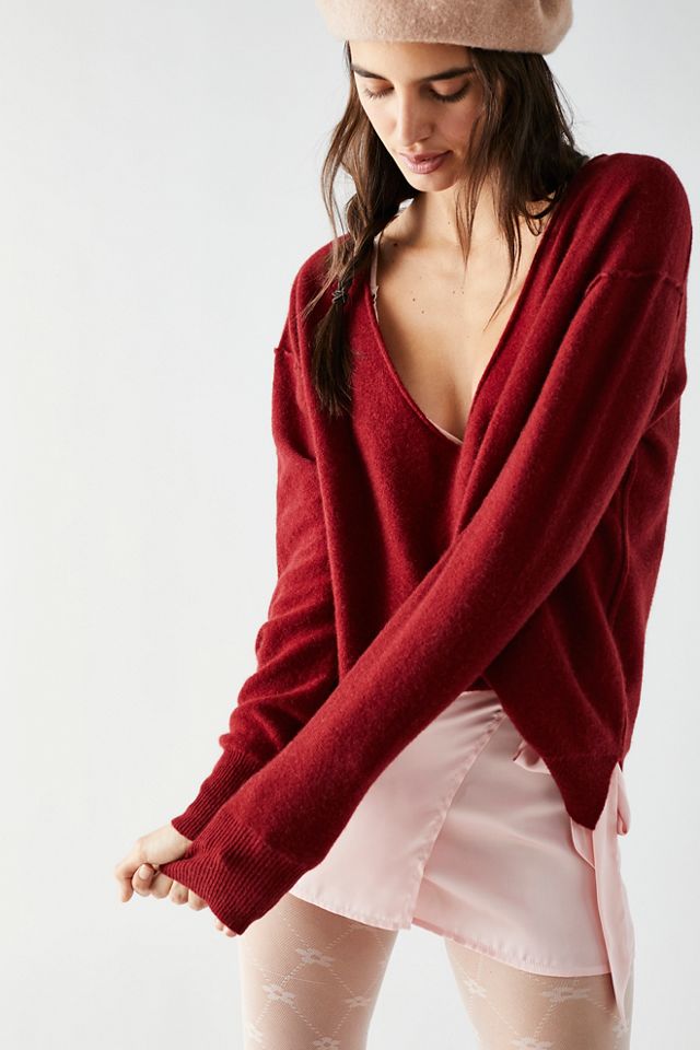 Free people vneck sweater best sale