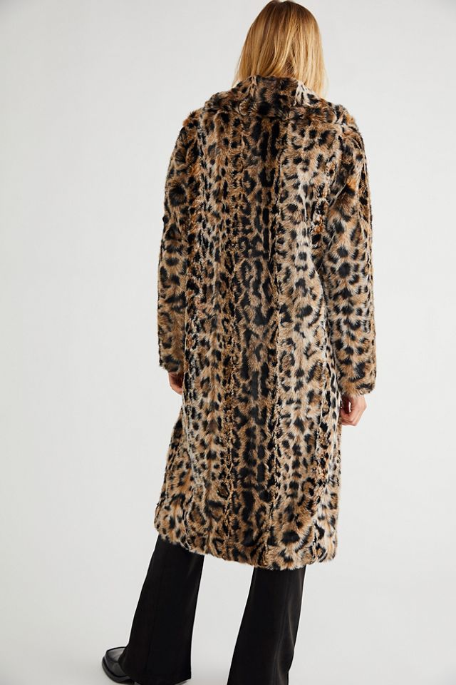 Free People Leopard Print deals Coat