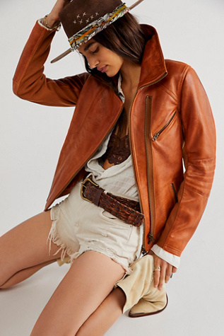 Free people hotsell monroe leather jacket