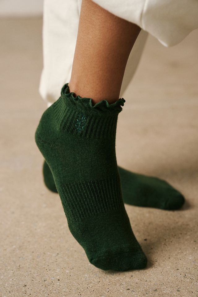 Women Ankle Socks Lace Ruffle Socks Solid Lettuce Edge Knit Socks