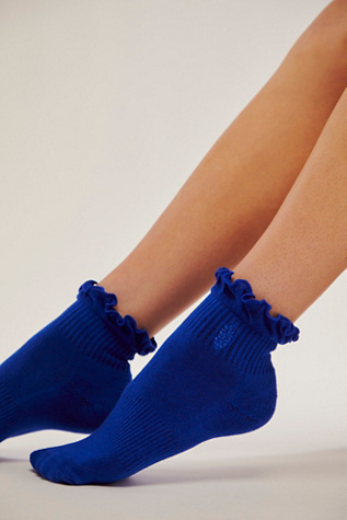 Blue Ruffle Socks