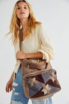 Free People Quilted Clove shops Bag Handbag Patchwork Suede Star Crossbody Brown