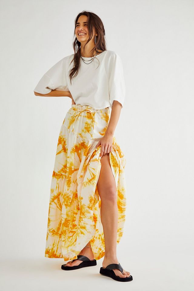 Drawstring Tiered Skirt | Free People UK