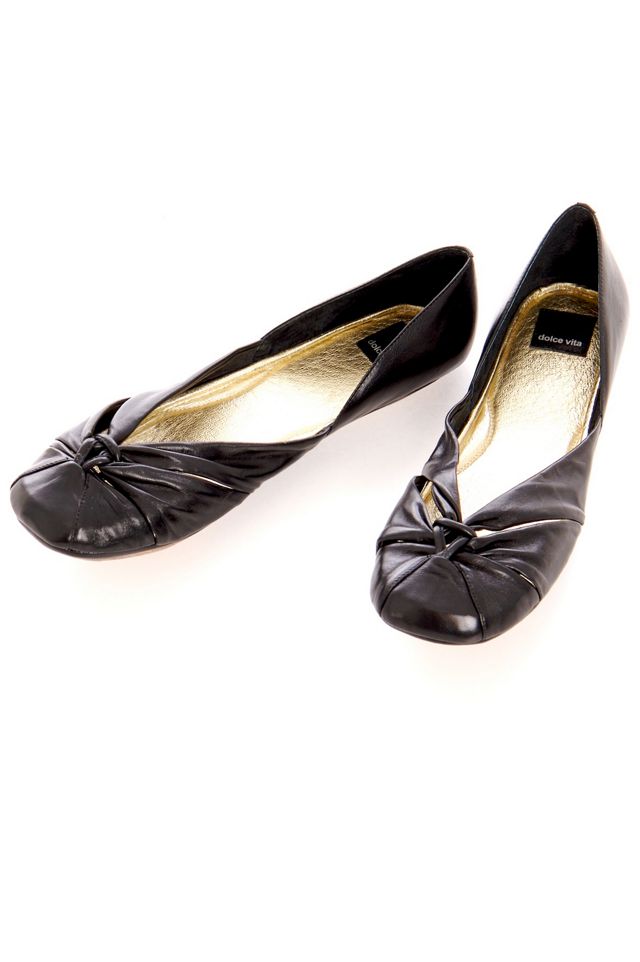 --Knotted Leather Ballet Flat #2