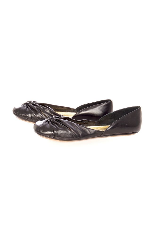 --Knotted Leather Ballet Flat #3