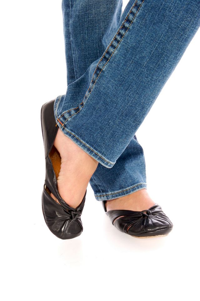 --Knotted Leather Ballet Flat #4