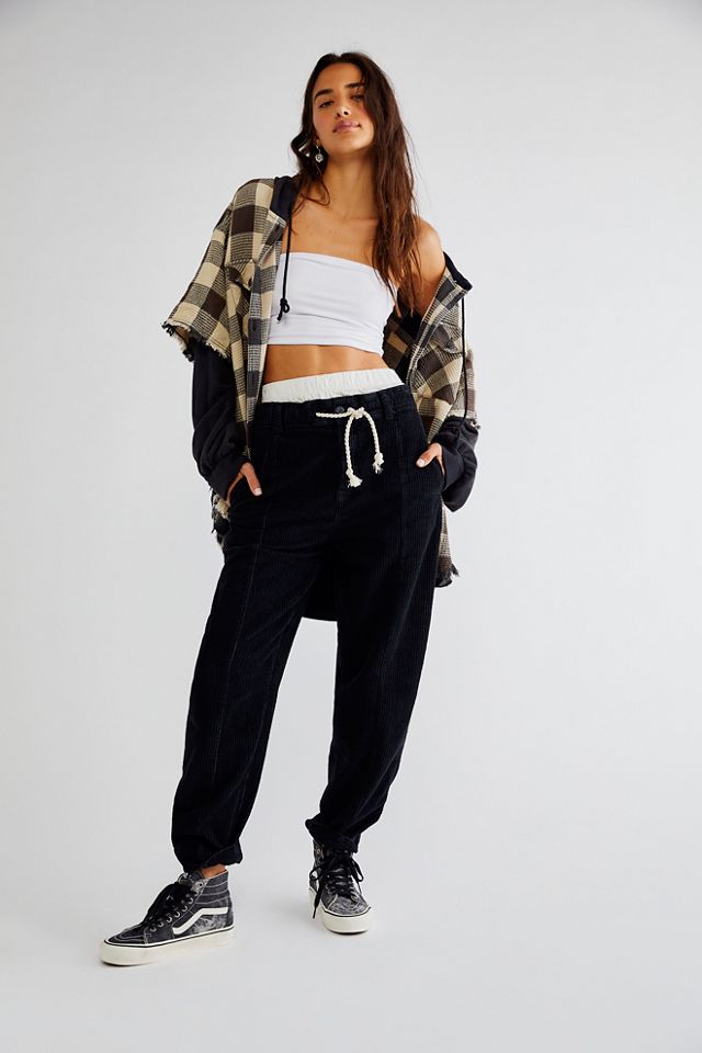 Free People Ride Out Barrel Moto Pants