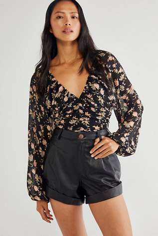 one teaspoon leather shorts