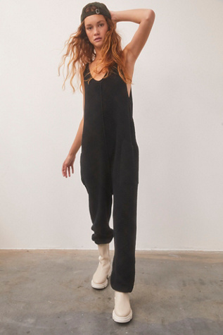 Hailee Sweater Jumpsuit by free-est at Free People in Black, Size: Large