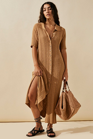 knit sweater dress maxi Dark Green Knitted Long Sleeve Midi Dress