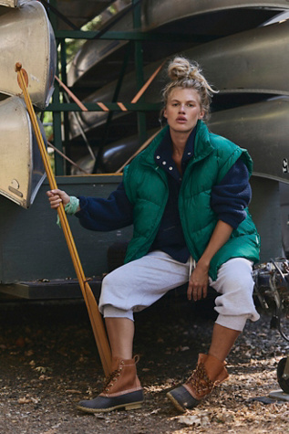 In A Bubble Puffer Vest Jacket by FP Movement at Free People, Green Glow, M