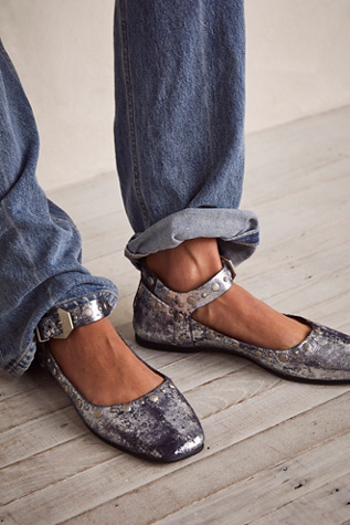 Mystic Mary Jane Flats by FP Collection at Free People in Metallic, Size: EU 40