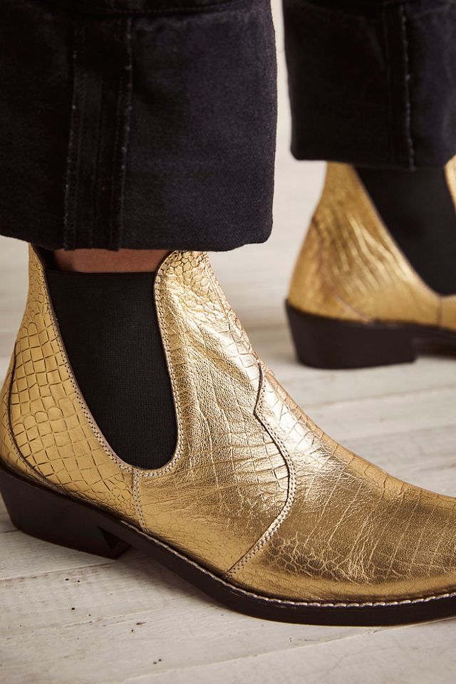 Free people store gold boots