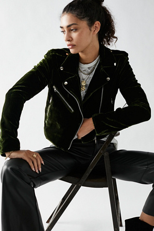 Black velvet 2025 moto jacket