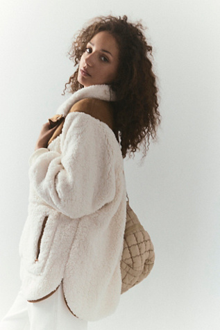 Fall To Rise Fleece Quarter Snap Jacket by FP Movement at Free People, Vintage Bronze Combo, L
