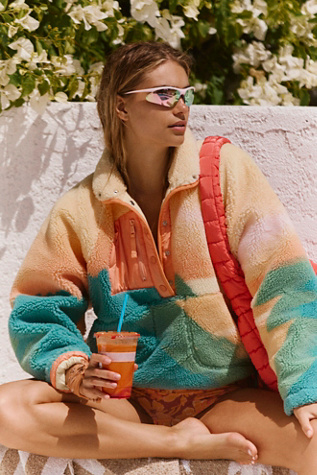 Hit The Slopes Printed Pullover Jacket by FP Movement at Free People, Sunfaded Horizon Combo, M