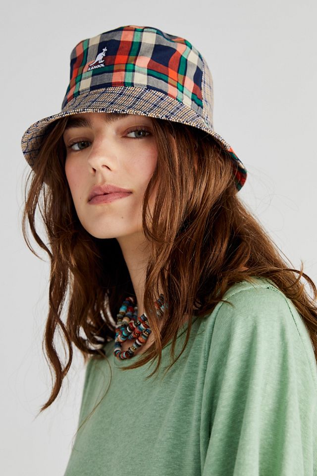 Kangol Plaid Mash-Up Bucket Hat | Free People UK