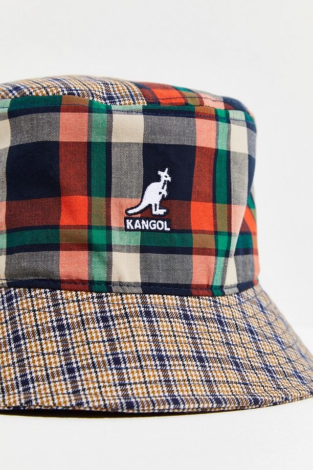 Kangol Plaid Mash-Up Bucket Hat | Free People display picture 2