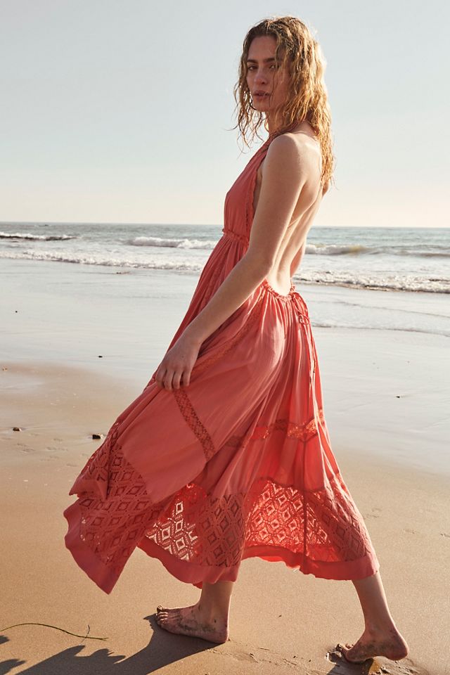 Free people red clearance maxi