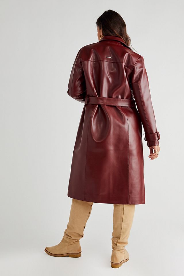 Trench-coat en cuir de cactus Terra #1