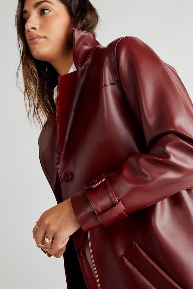 Trench-coat en cuir de cactus Terra #2