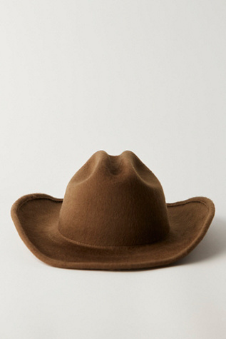 Chapeau de cowboy Cash par Wyeth en Taupe, pour femme chez Free People