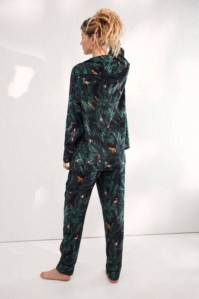 Silky Jungle Print Pyjama Set #1