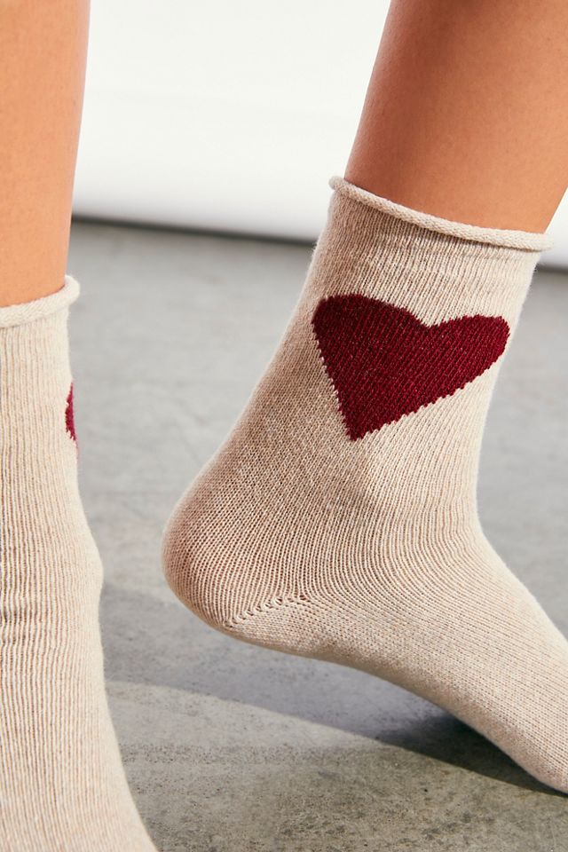 Chaussettes mi-hautes en cachemire Love #1