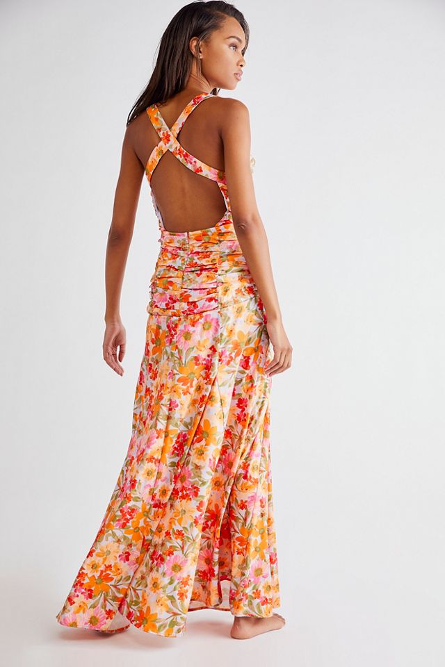 chinese dress ladies For Love & Lemons Rosalyn Maxi Green