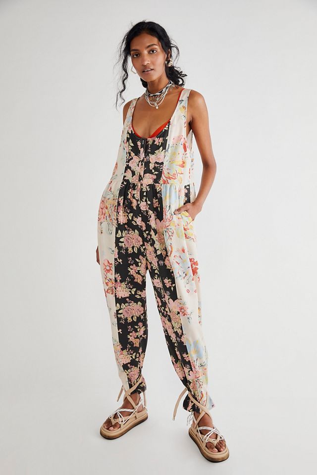 free people floral jumpsuit