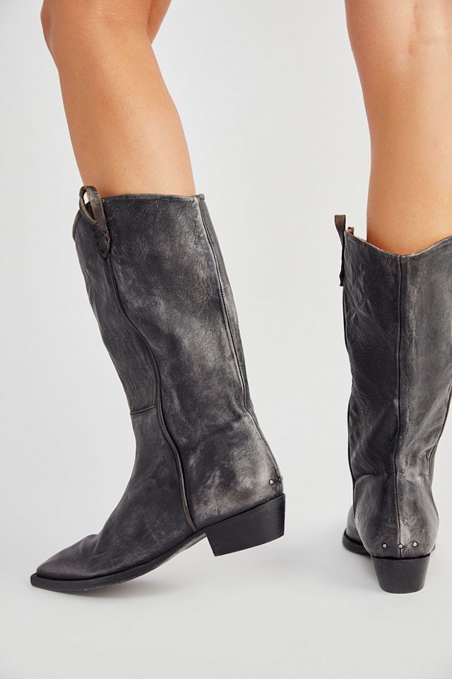 Womens distressed hot sale tall boots