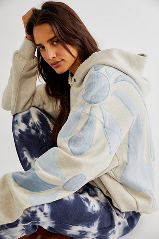Sweat à Capuche We The Free It's A Vibe en Combo Gris Chiné, pour femme chez Free People